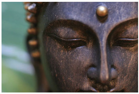 Photo tete zen illustrant texte parcours Photo tete statue zen